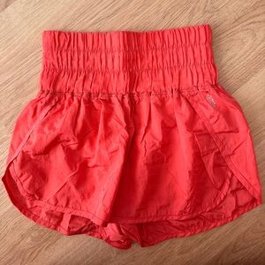 Red High-Waist Athletic Skort